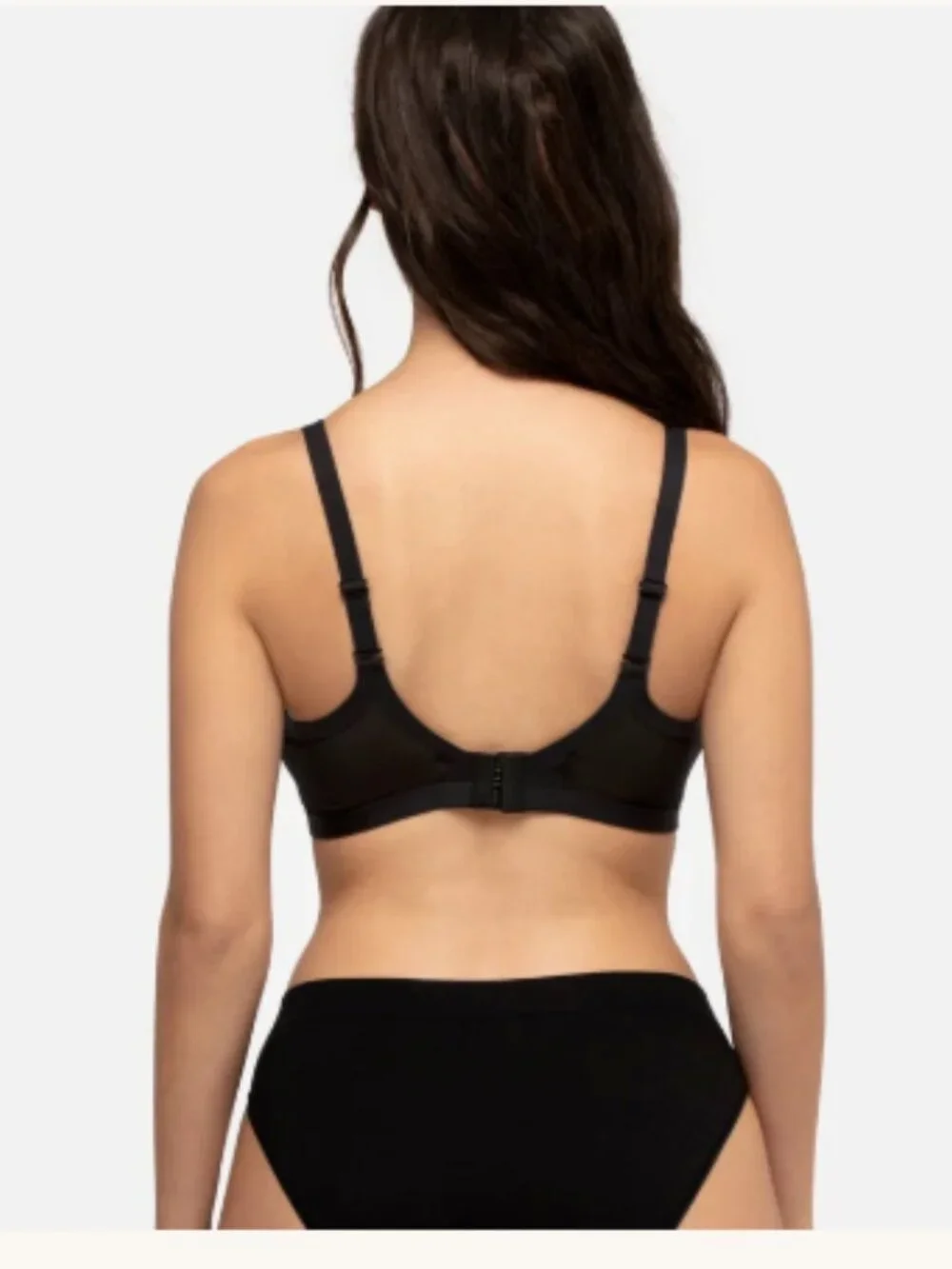 NWT Underoutfit Viva Mesh Bra Black Coffee Nude Inset XL